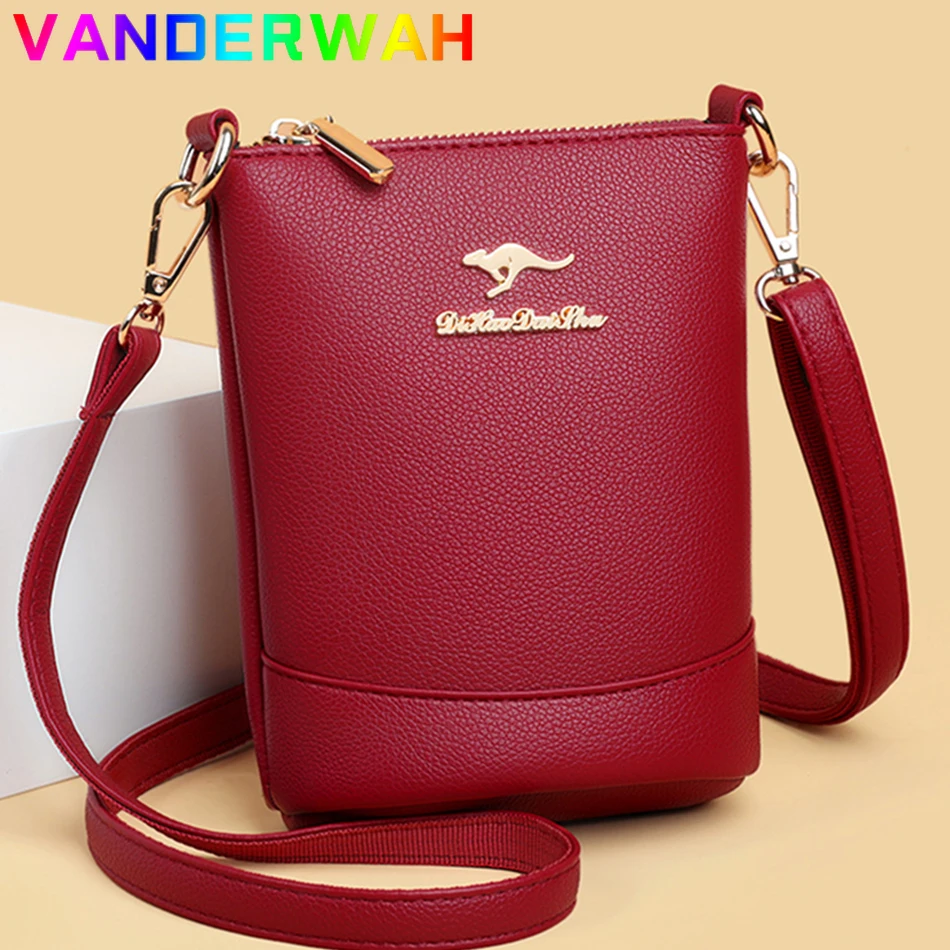 

High Quality Women Bucket Bag Fashion Rectangle Shoulder Messenger Sac Ladies Luxury Designer Crossbody Cell Phone Wallet Purse