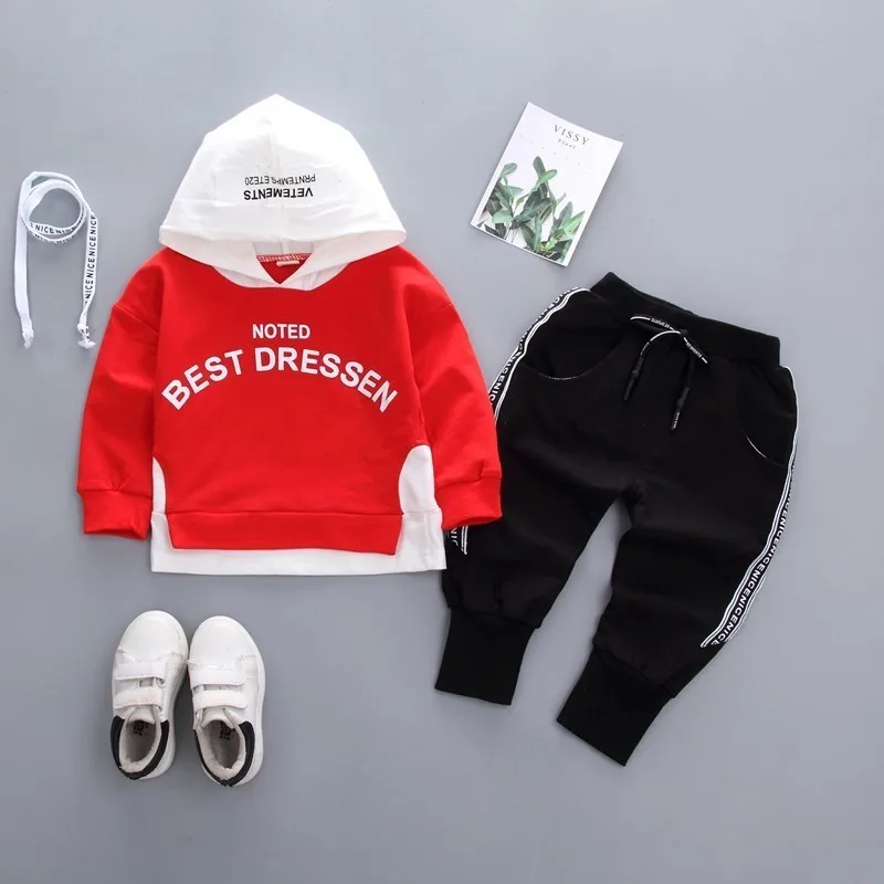 Новинка Сезон весна-осень Детская одежда из хлопка для мальчиков и девочек