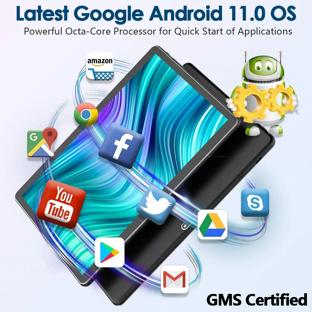 10-дюймовый планшет Google Android 11 0 Восьмиядерный процессор 6 ГБ ОЗУ 64 Гб ПЗУ экран 1280x800