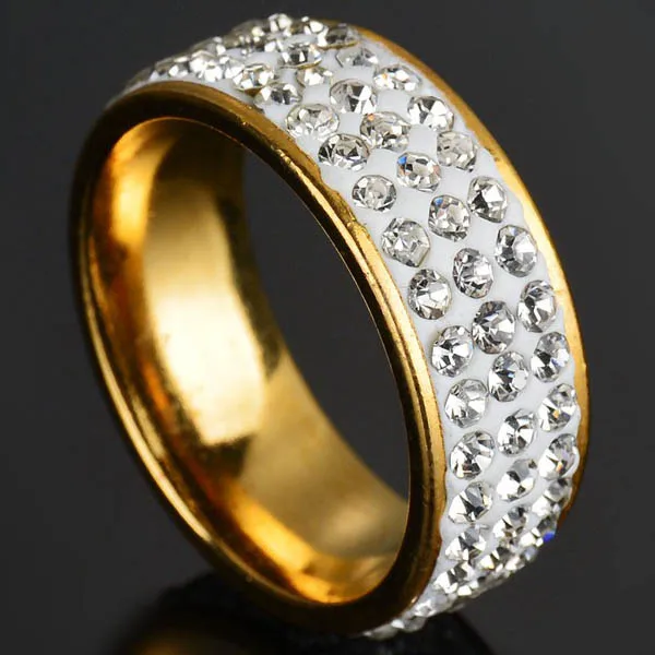 8MM Gold 3Rows Ювелирные изделия MeMolissa, Ретро стиль, нержавеющая сталь, татуировка дракона, мужское кольцо для мужчин, серебро, черный цвет, широкие кольца в стиле панк - Цвет основного камня: 8MM Gold 3Rows