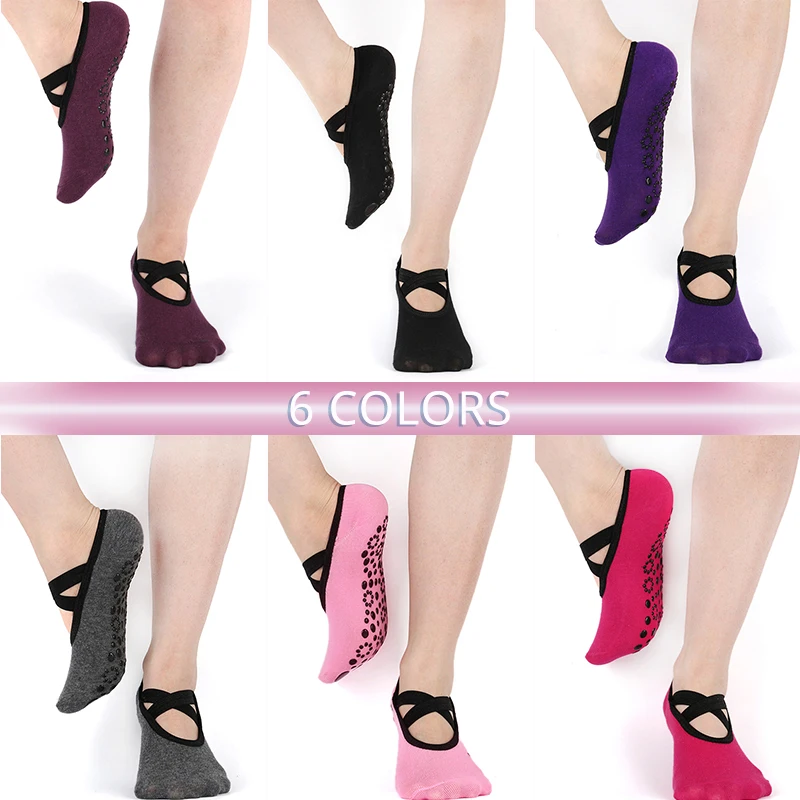 1 пара женские носки для йоги низкие силиконовые Нескользящие Пилатес фитнес