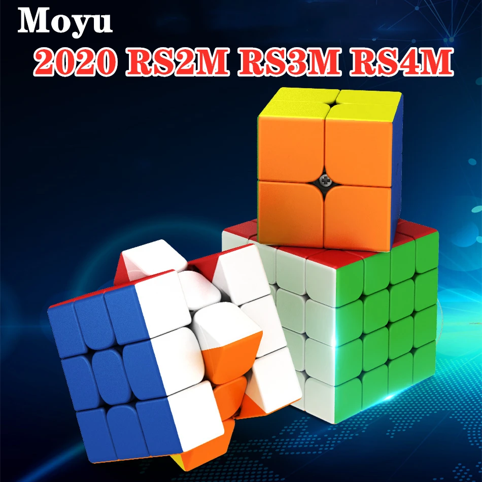 2020 Moyu RS2M Магнитный 2x2x2 магический куб RS3M 3x3x3 скоростной RS4M 4x4x4 Кубики-головоломки