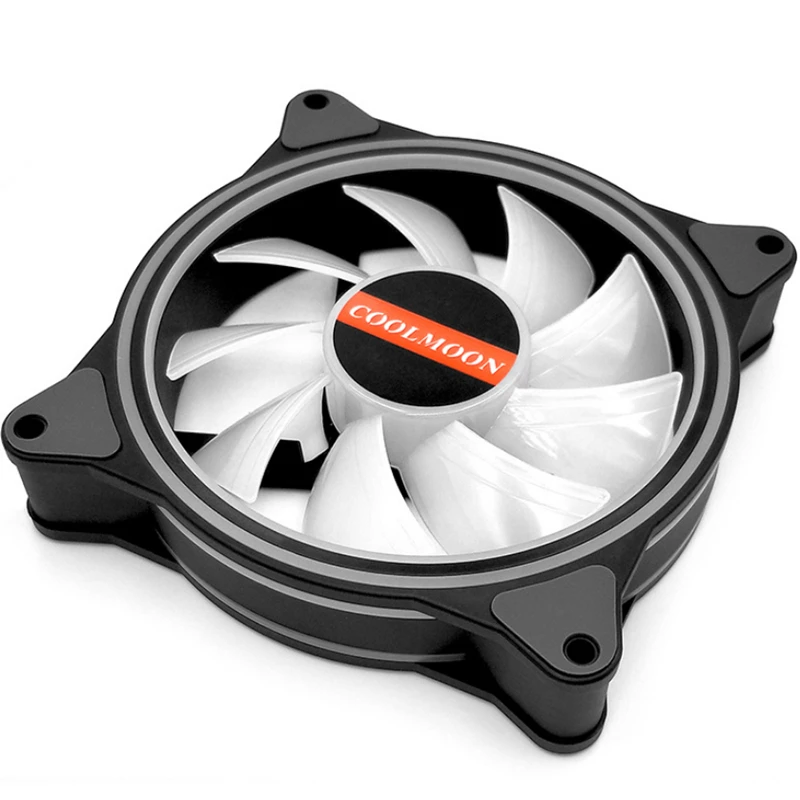 1pc Coolmoon RGB CPU Cooling PC Fans 120mm Adjustable Multilayer Backlit 12V 6pin Fan Cooler for | Компьютеры и офис