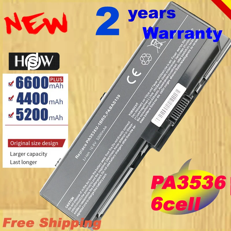 

HSW Special price For Toshiba Laptop battery PA3536 PA3536U-1BRS PA3537U-1BAS P200D P205 P300 X205 L355D L355 PA3536U PA3537 FAST SHIPPING