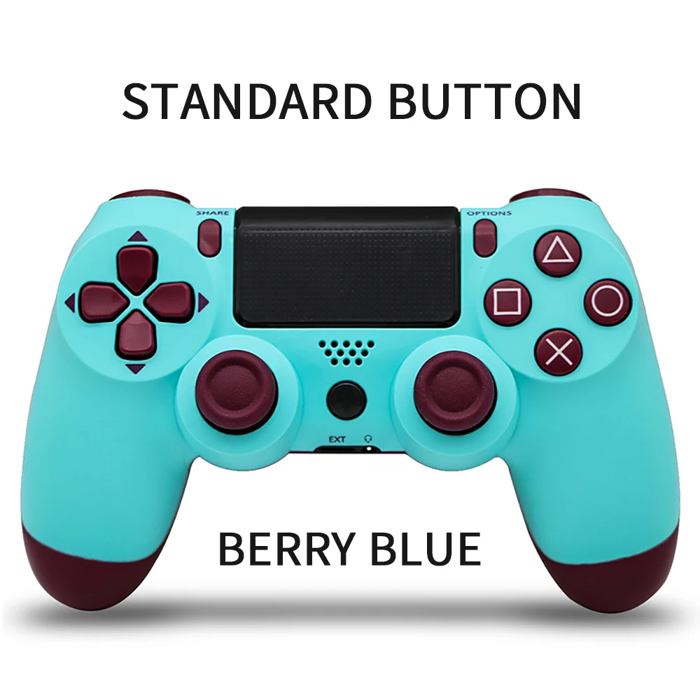 Bluetooth Беспроводной джойстик для PS4 контроллер подходит для Игровые приставки 4 консоль для Игровые приставки Dualshock 4 геймпад для PS3 консоли геймпад джойстик для gamepad геймпад для пк для PS4 - Цвет: type2 Berry Blue