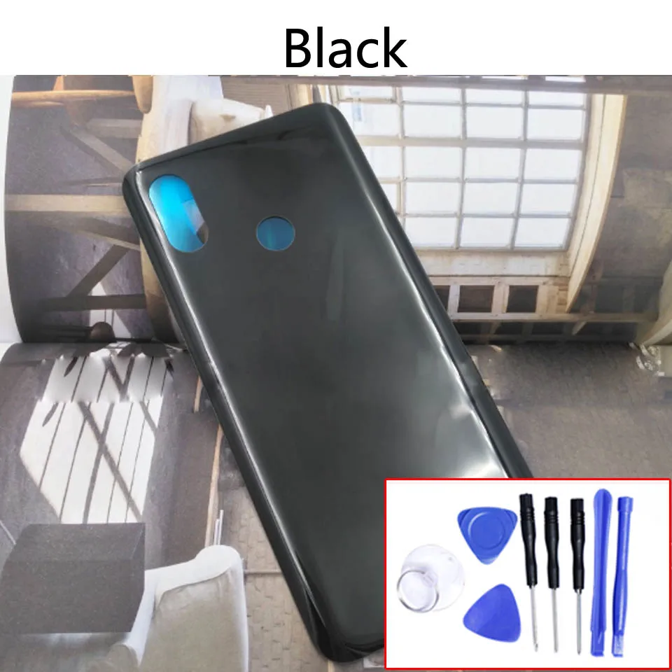 Black-With tool 3D стеклянная задняя крышка батарейного отсека для Xiao mi 8 mi 8 M8 задняя крышка батарейного отсека чехол на заднюю крышку корпус замена корпуса - Цвет: Black-With tool