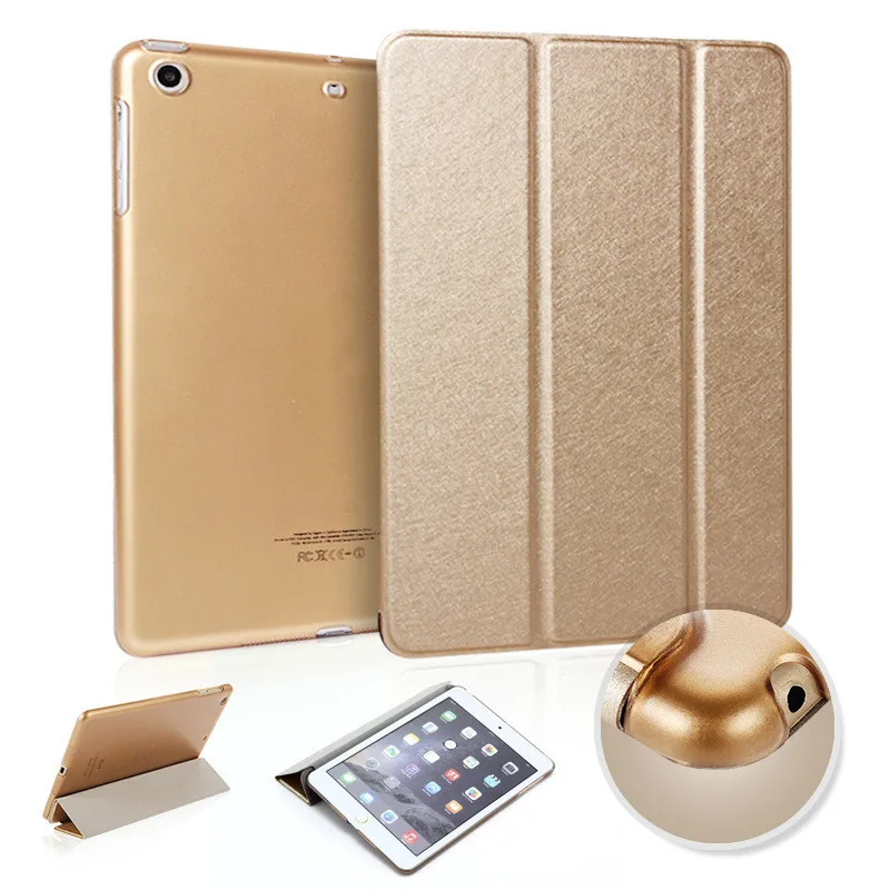 

Tablet Case for ipad ipad mini 1 2 3 4 5Cover For ipad pro12.9 case PU+PC Silk pattern Smart Cover Auto wake / Sleep
