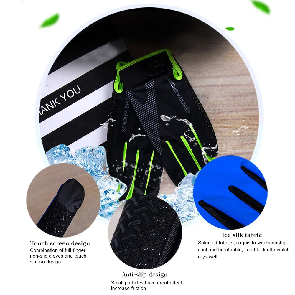 

Cycling Bike Gloves Lycra Fabric 4 Times Breathable Anti Slip Touch Screen Full Finger Bicycle Gloves Cycling Equipment
