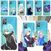 demon slime rimuru tempest anime phone case for samsung galaxy a51 a71 a21s a12 a11 a31 a41 a52 a32 5g a72 a01 clear soft cover