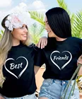 Модная женская футболка для лучших друзей, BFF рубашка BFF, подходящая футболка, подарок для друзей, футболка, Camiseta Feminina, топ для девушек, рубашки для подруг