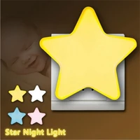 mini led star night lights sensor control bedside wall lamp child baby sleep night light with remote control for hallway bedroom