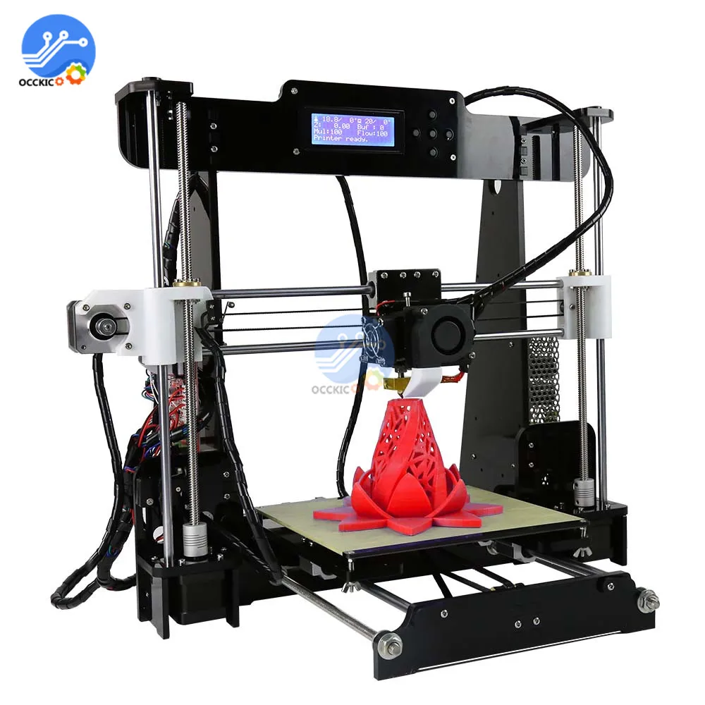 3D принтер Anet A8 220 В 110 в 250 Вт алюминиевая акриловая рама PCB ЖК дисплей высокого