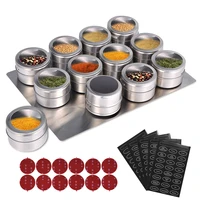 magnetic spice jar stainless steel magnetic with wall rack spice spice organization home kitchen with spice label jar set