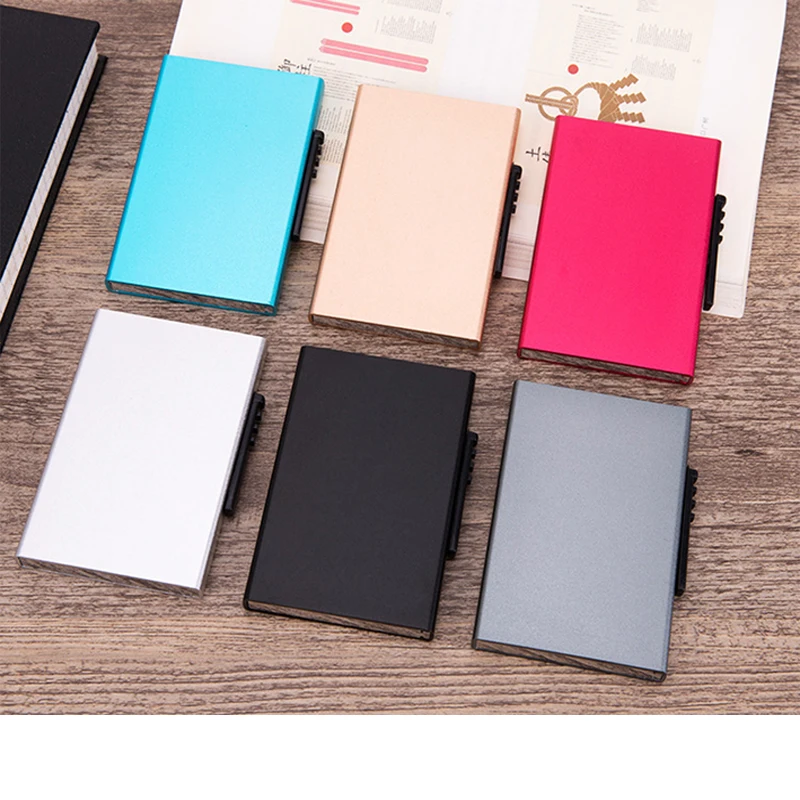 

Mini RFID Anti-theft Smart Business Wallet Automatically Solid Metal Bank Credit Card Holder for Men & Women