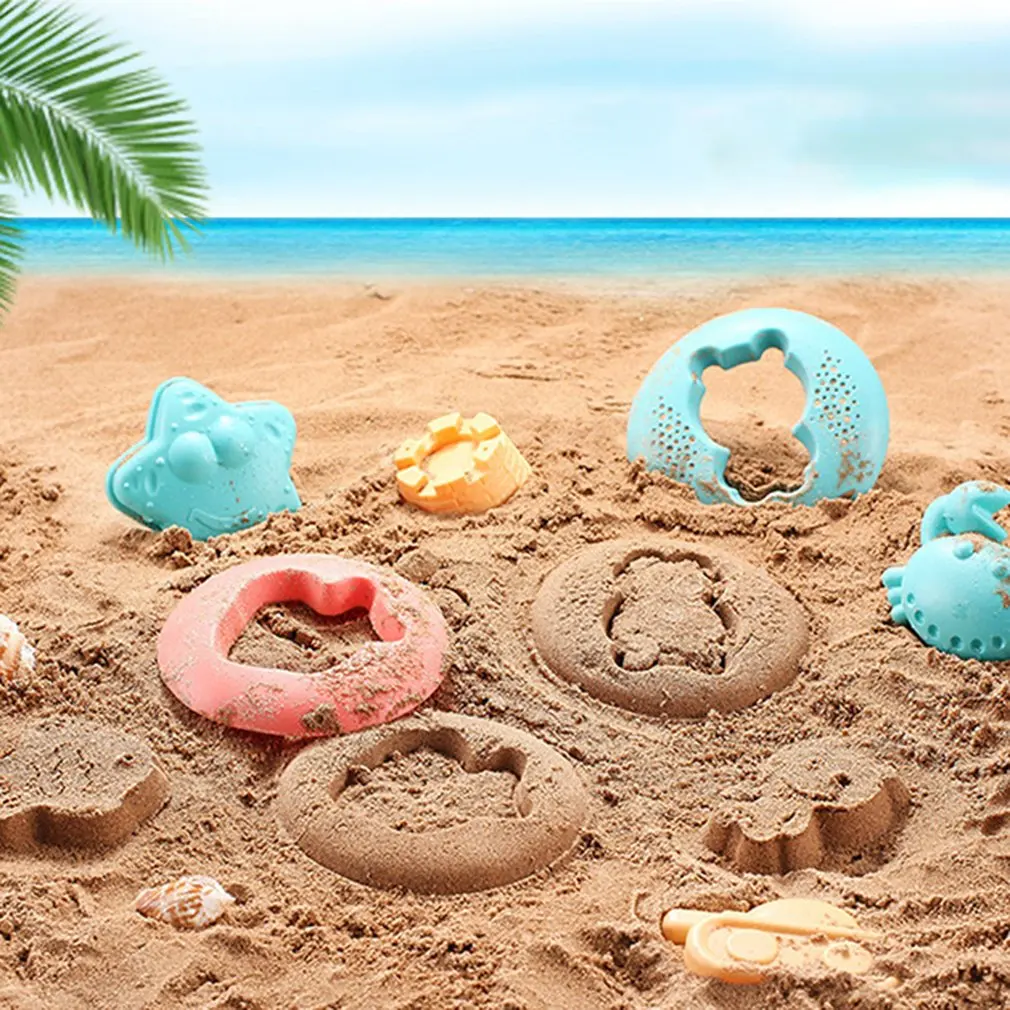 

Summer Silicone Soft Baby Beach Toys Baby Beach Game Toy Children Sandbox Set Kit Summer Toy for Beach Play Sand Water Play Cart