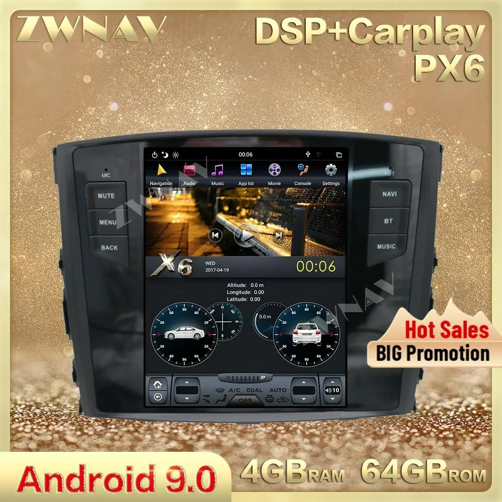 Вертикальный Tesla экран Android 9 0 Автомобильный мультимедийный плеер для MITSUBISHI PAJERO V97