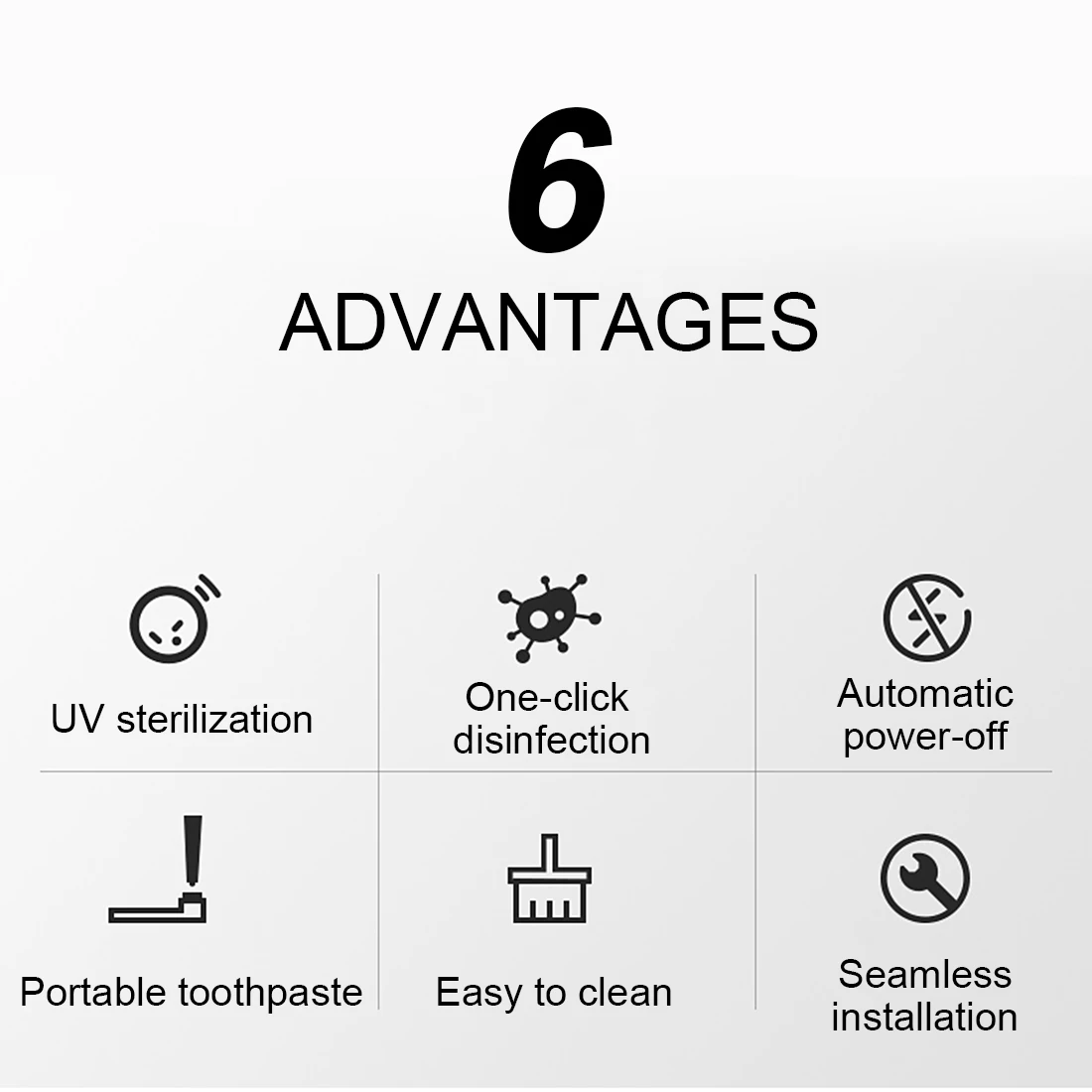 2 in 1 UV Smart Toothbrush Holder Sterilizer Automatic Toothpaste Squeezers Dispenser Free Punching Wall | Дом и сад