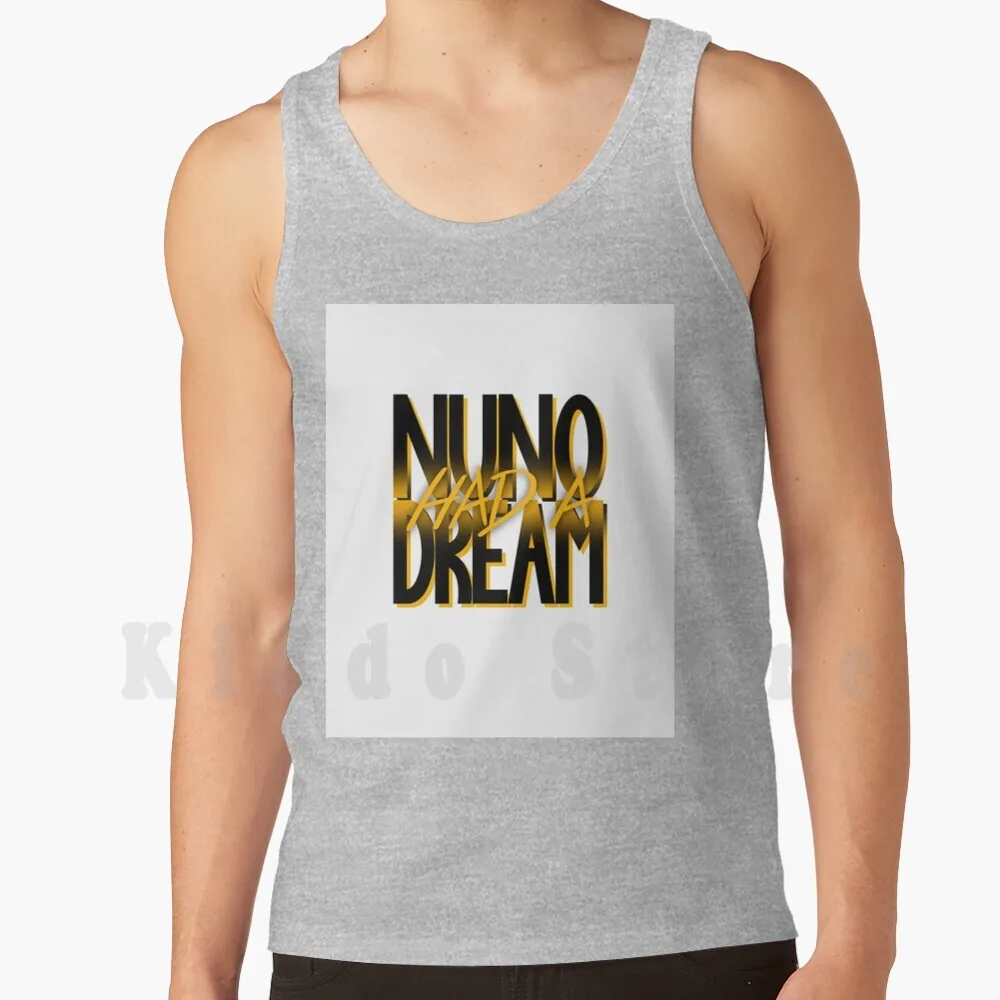 

Nuno Had A Dream-Wanderers Black And Gold Tank Tops Vest 100% Cotton Wolves Wolves Ay We Wanderers Football