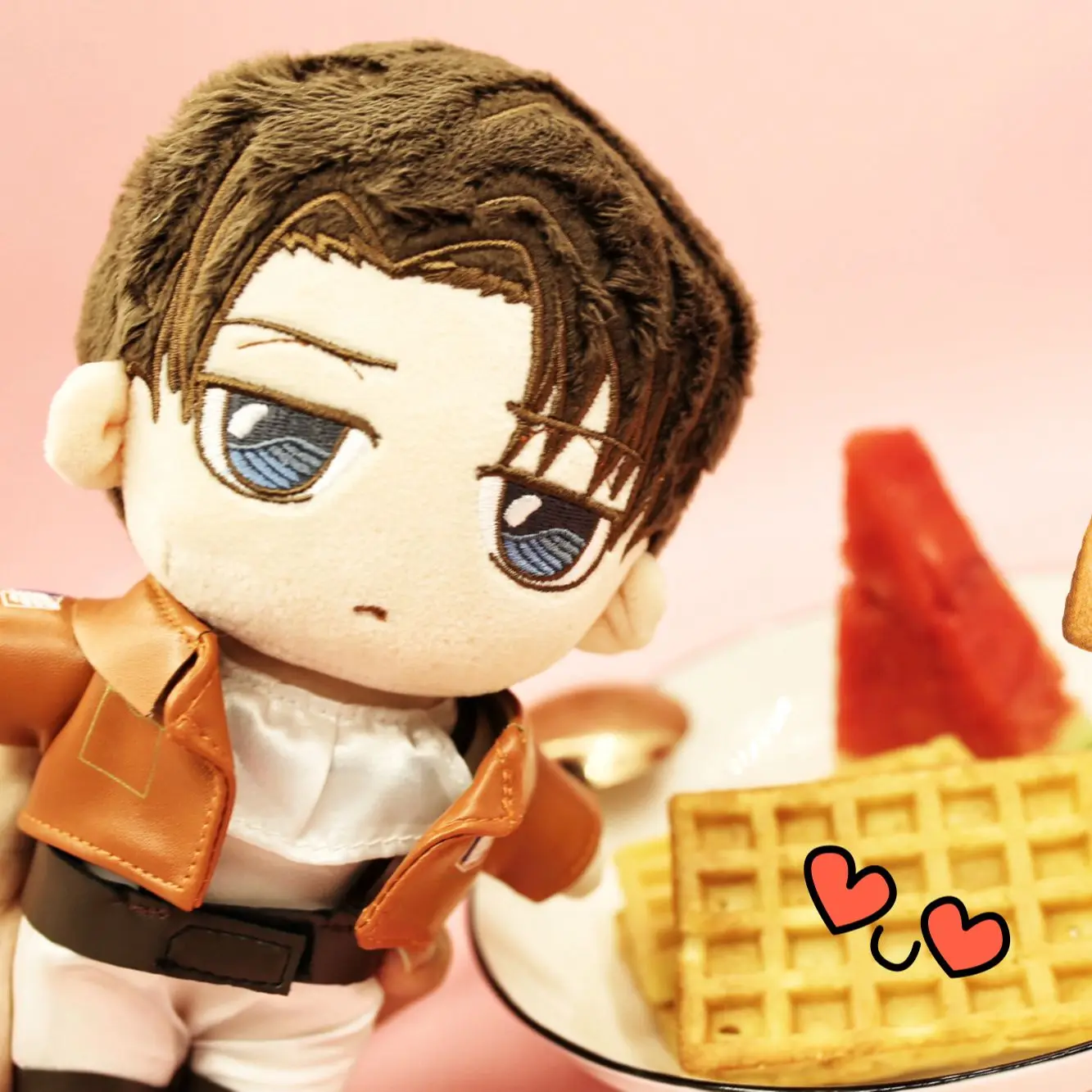 Uoozii Ackerman-figura de peluche de Anime Attack On Titan Levi, ropa de mu&ntilde;eca cambiable, regalo para fan&aacute;ticos de AOT, 9 "/23cm-3