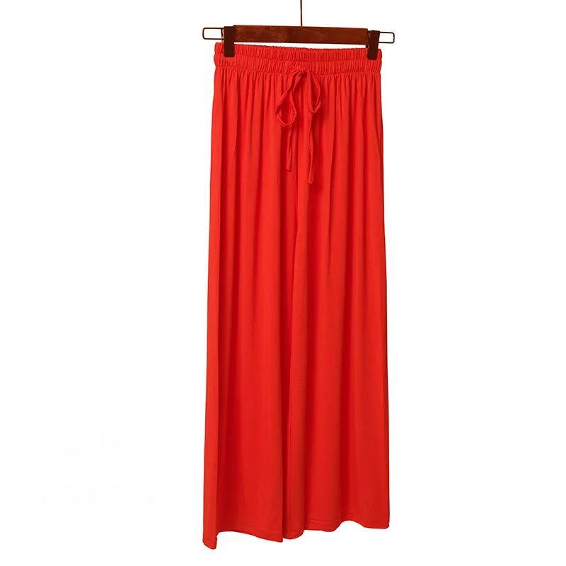 

Pure Color Modal Loose Lace Dance Yoga Pants Spring and Autumn New Women's Home Casual Exercise Soft Straight Wide Leg Pants
