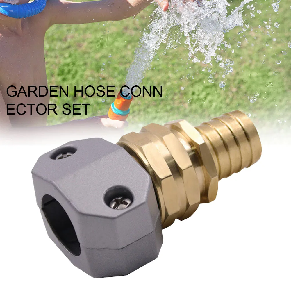 

Lawn Replacement Portable Home Brass Repair Fitting Quick Joint Adapter Universal Garden Hose Connector Set With Clamp Durable
