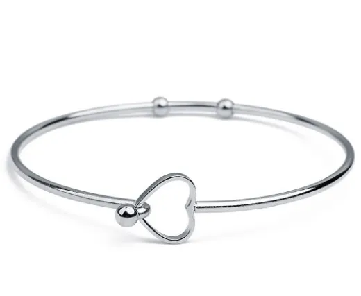 

2 шт./лот, Новый Модный классический браслет с подвесками в виде сердца, лидер продаж, из нержавеющей стали 2 мм, подходит для оригинального из...