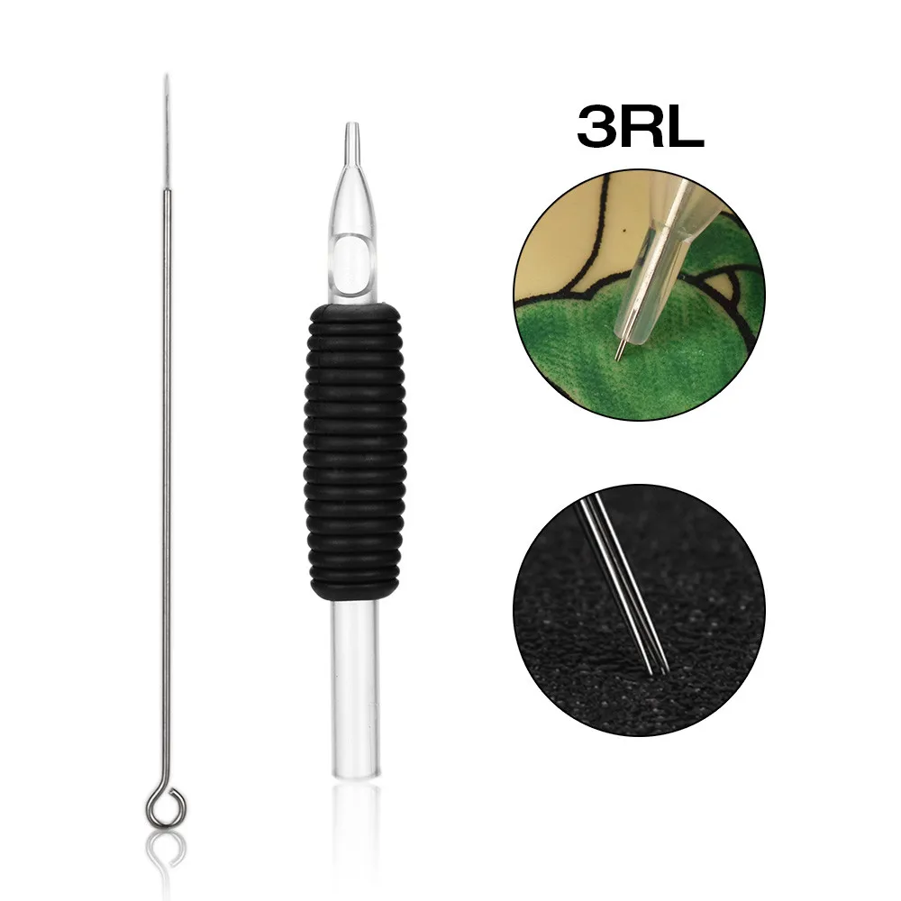 

Одноразовая Силиконовая ручка для татуировки иглы-Наконечники 3RL, 1 шт., прозрачная трубка для татуировки, набор ручек для машины