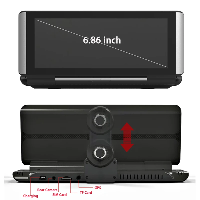 7 дюймов 4G ADAS Android Приборная панель автомобиля DVR gps навигация FHD 1080P двойной объектив видеорегистратор g-сенсор Автомобильный видеорегистратор
