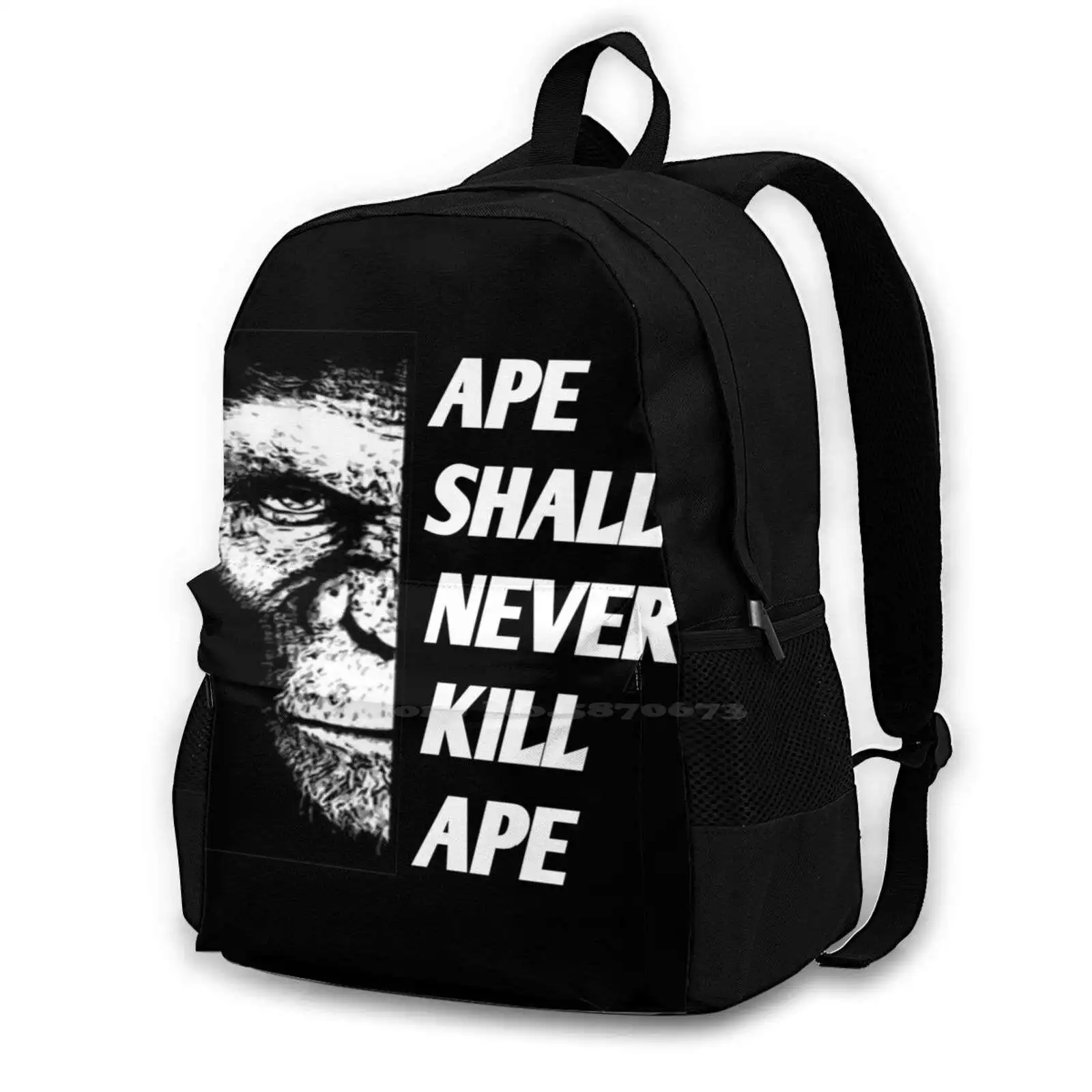 

Ape Shall Never Kill Ape School Bags For Teenage Girls Laptop Travel Bags Planet Of The Apes Rise Dawn Caesar Monkey Dawn Of
