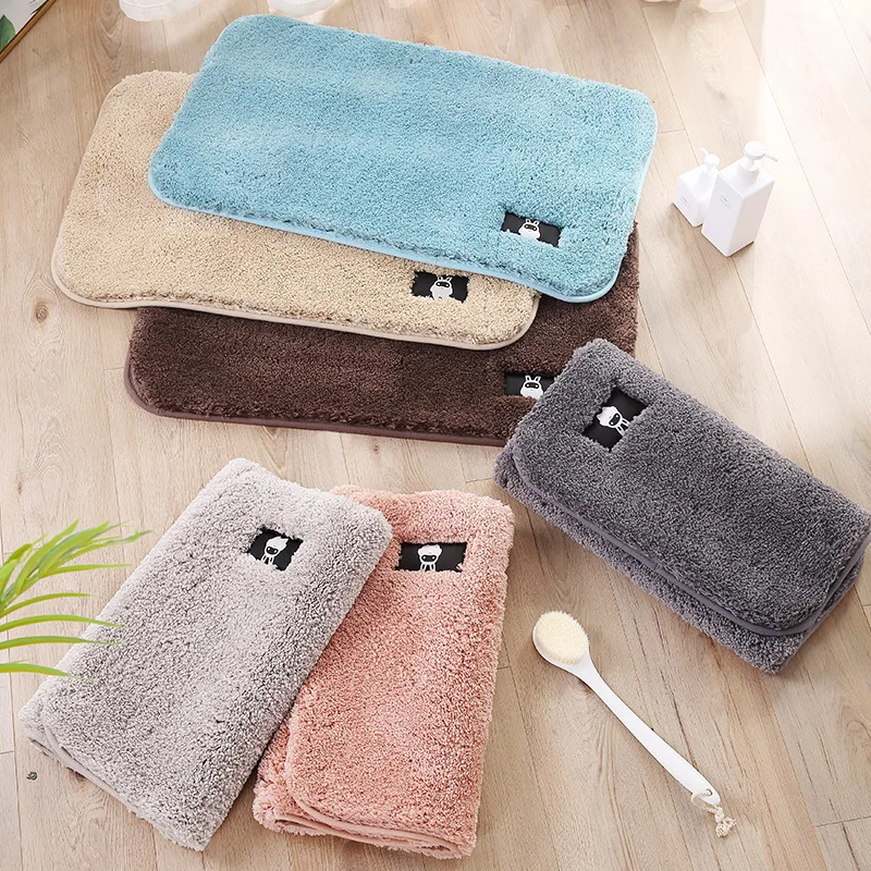 thick velvet super absorbent bathroom door mats non slip bedroom mats bathroom carpets kitchen mats free global shipping
