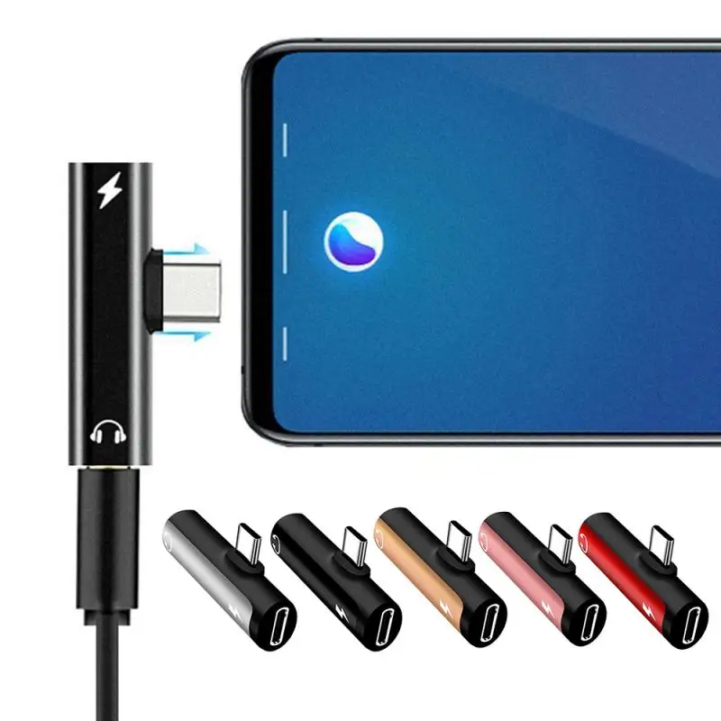 2 в 1 Тип C до 3 5 мм разъем для зарядки наушников конвертер usb type-C аудио адаптер Xiaomi 6