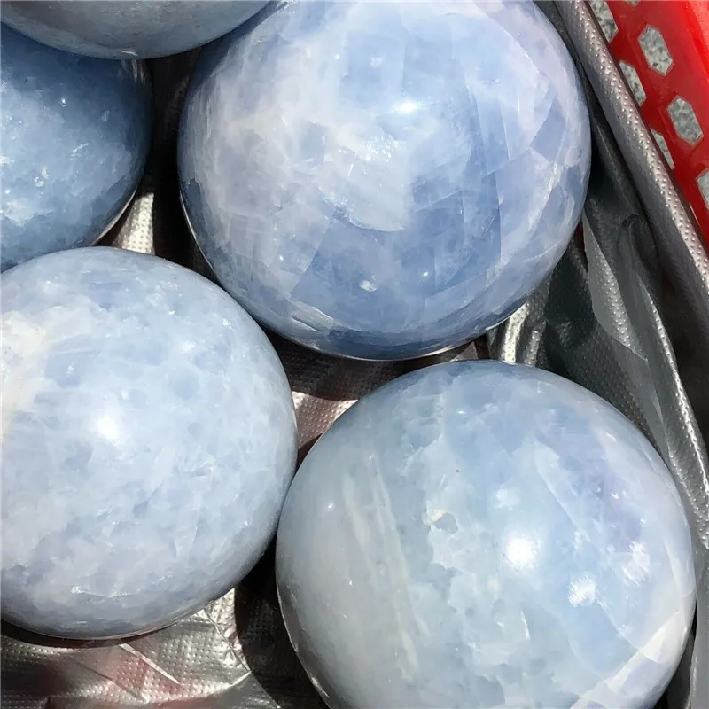 Natural Celestite Sphere Quartz Crystal Ball Reiki Healing Collection | Дом и сад