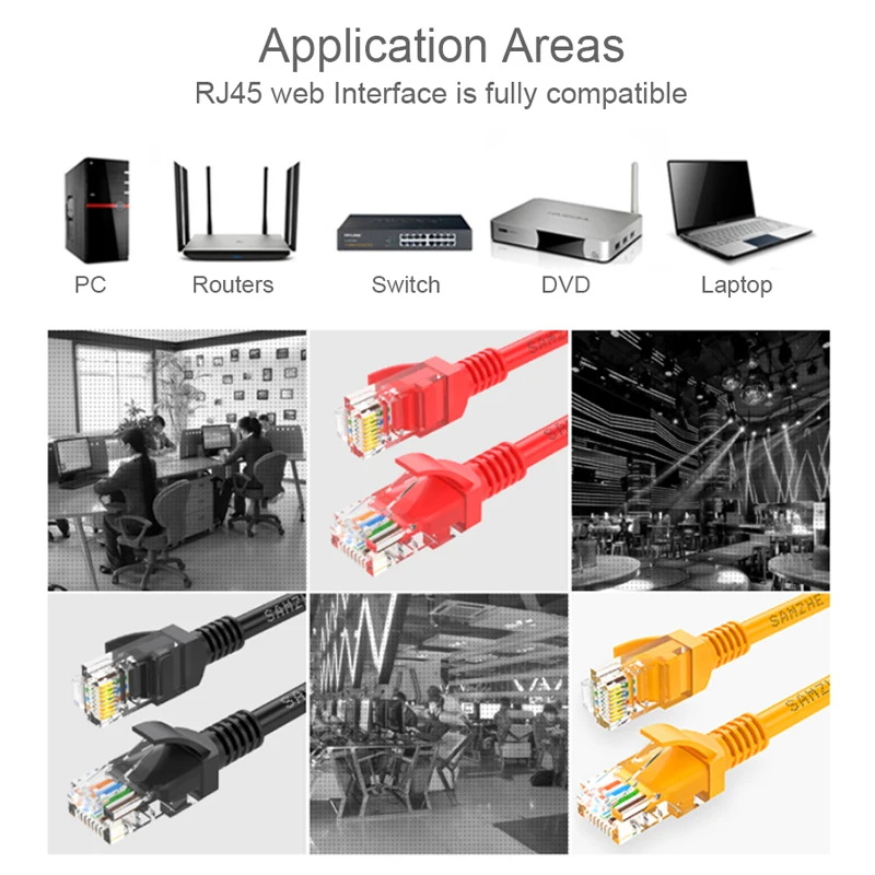 SAMZHE Cat5e Ethernet соединительный кабель-RJ45 компьютер PS2 PS3 XBox сетевые кабели LAN 0