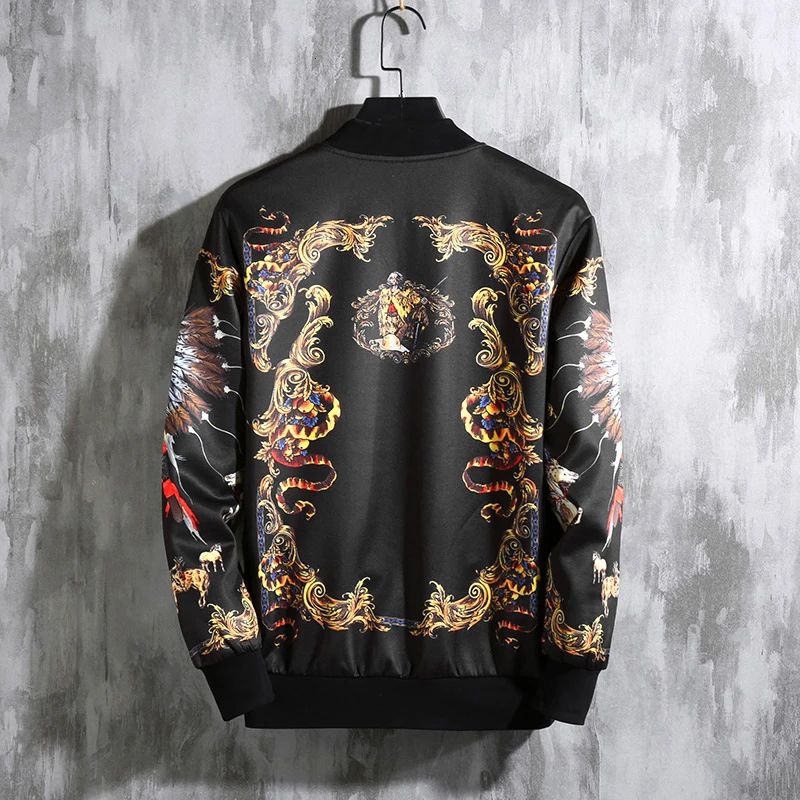 

Streetwear Hombre Chaquetas Bomber Jacket Mens Jackets Jaqueta Masculina Autumn Plus Size 8xl Dragon Print Vintage Jacket Coat