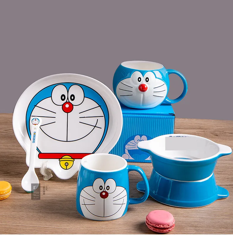 Молочная керамическая чашка стекло Doraemon раннее утро плитка сок вода кофе кружка