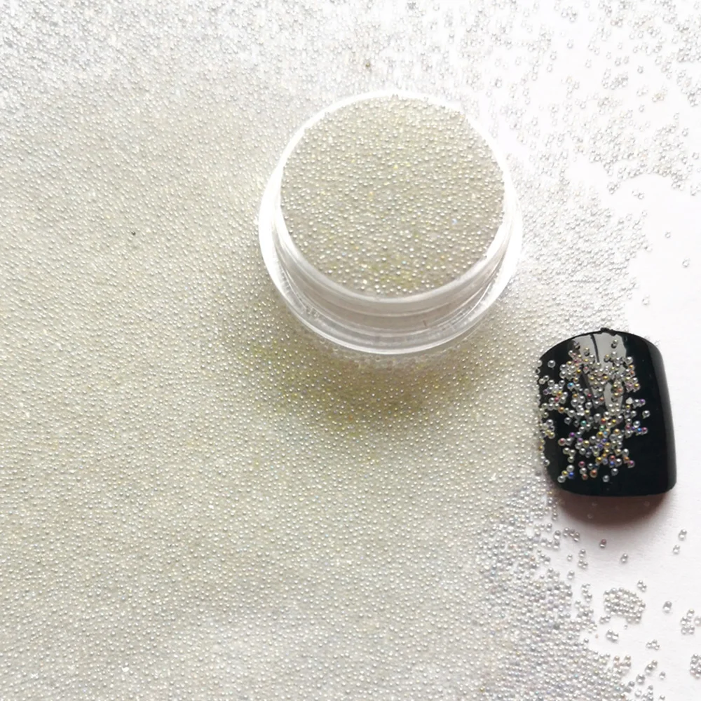 Икра бусины хрустальные крошечные Стразы для маникюра стеклянные шарики микро