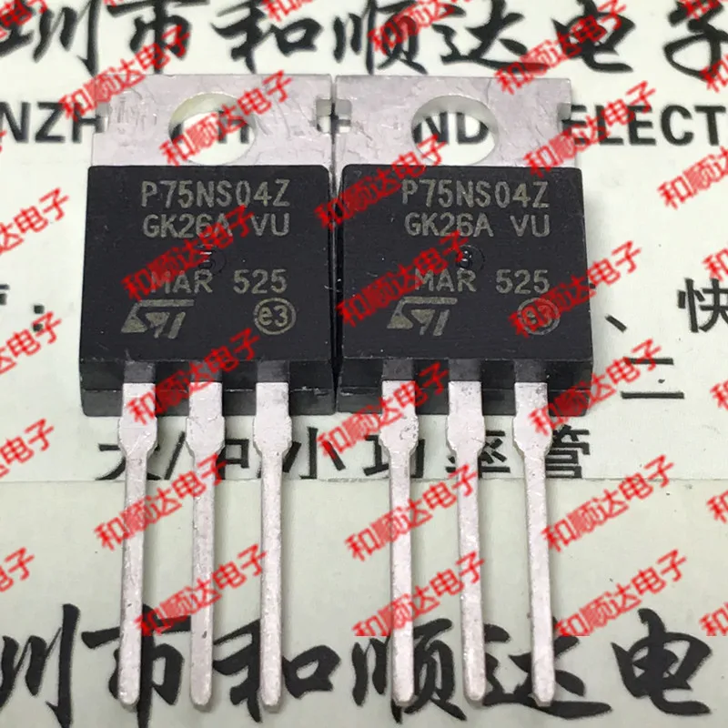 Оригинальный Новый 5 шт/P75NS04Z STP75NS04Z TO 220 33V 80A|Регуляторы напряж./стабилизаторы| |
