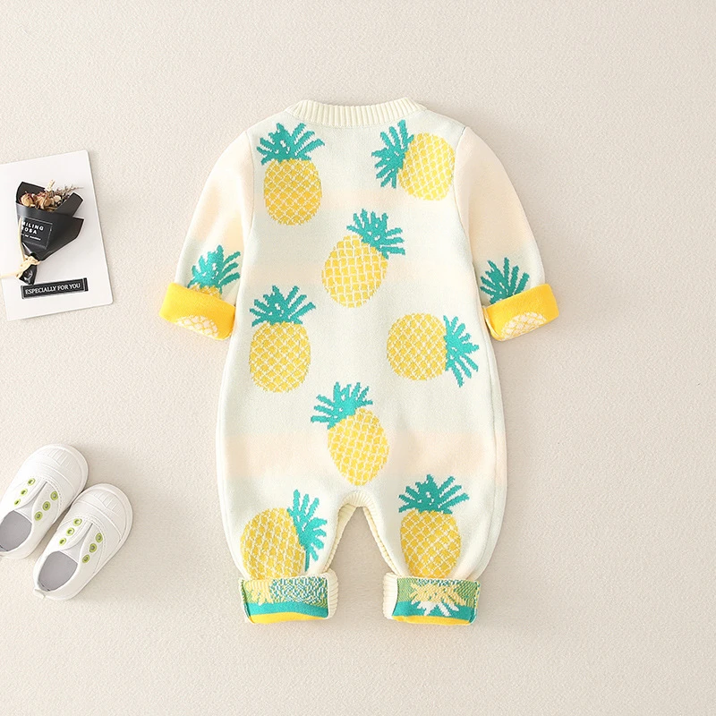 Детский комбинезон рождественские боди из хлопка детский вязаный шерстяной