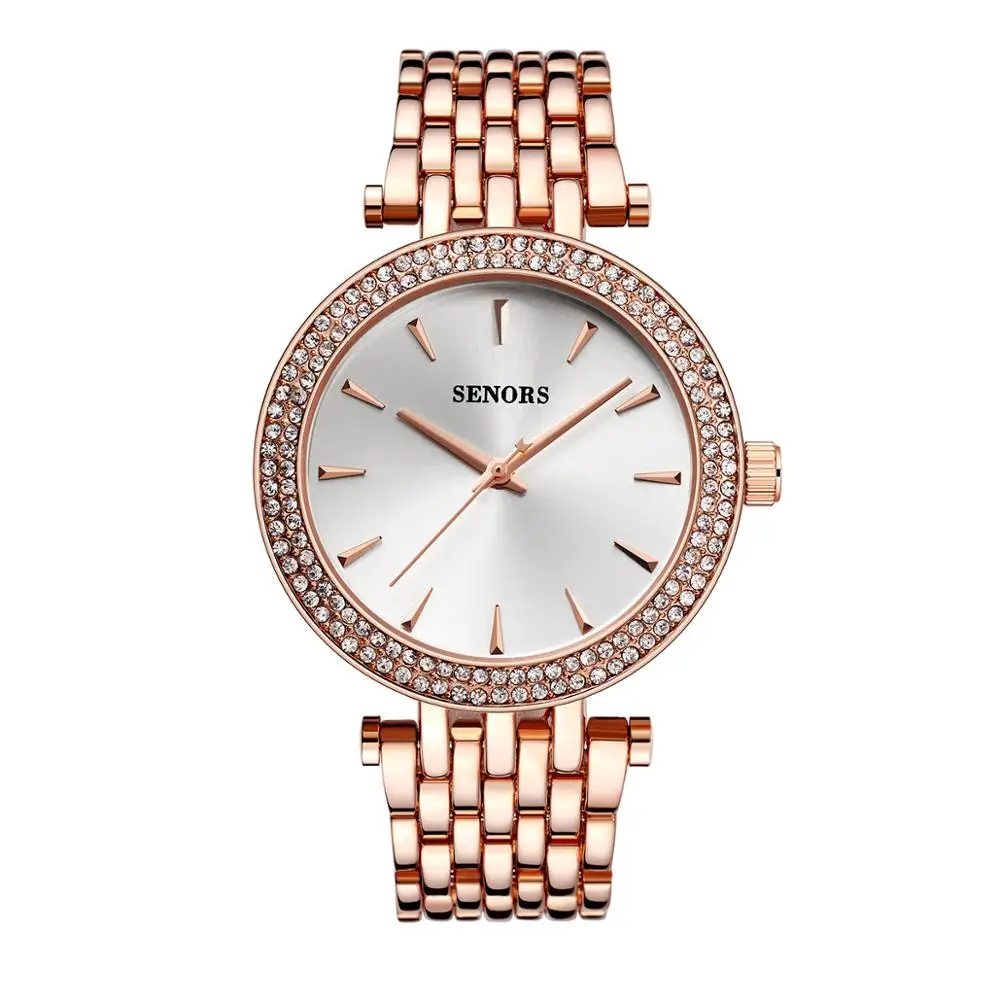 

Senors Girl simple atmosphere fashion trend 30m waterproof quartz movement ladies watch