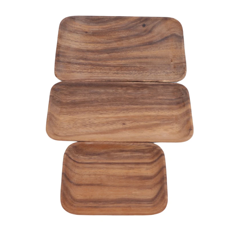 Японского прямоугольник древесины поддона фрукты блюдо тарелка Чай лоток