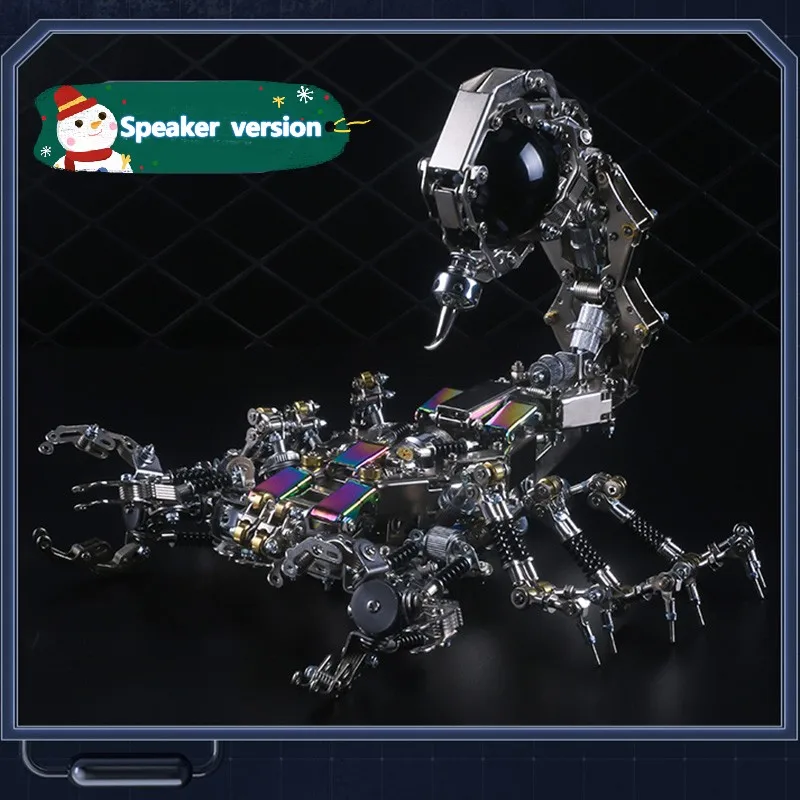 

New Mechanical Party 3D Stereo Machine Metal Scorpion Speaker Diy Assembly Drawing Model Precision Machinery Bluetooth Speaker