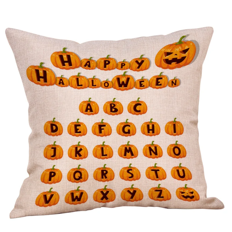 Наволочка 45x45 см тыква летучая мышь Геометрическая Подушка Чехлы призрак письмо
