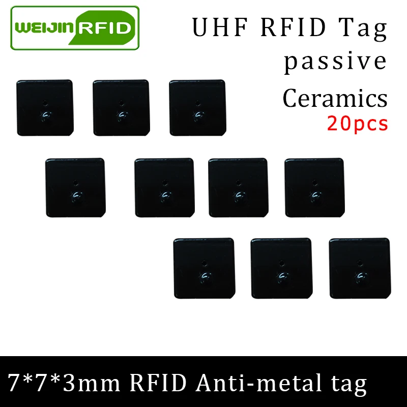 Метка RFID UHF 915 м 868 EPC ISO18000-6c 20 шт. бесплатная доставка управление инструментами 7*7*3