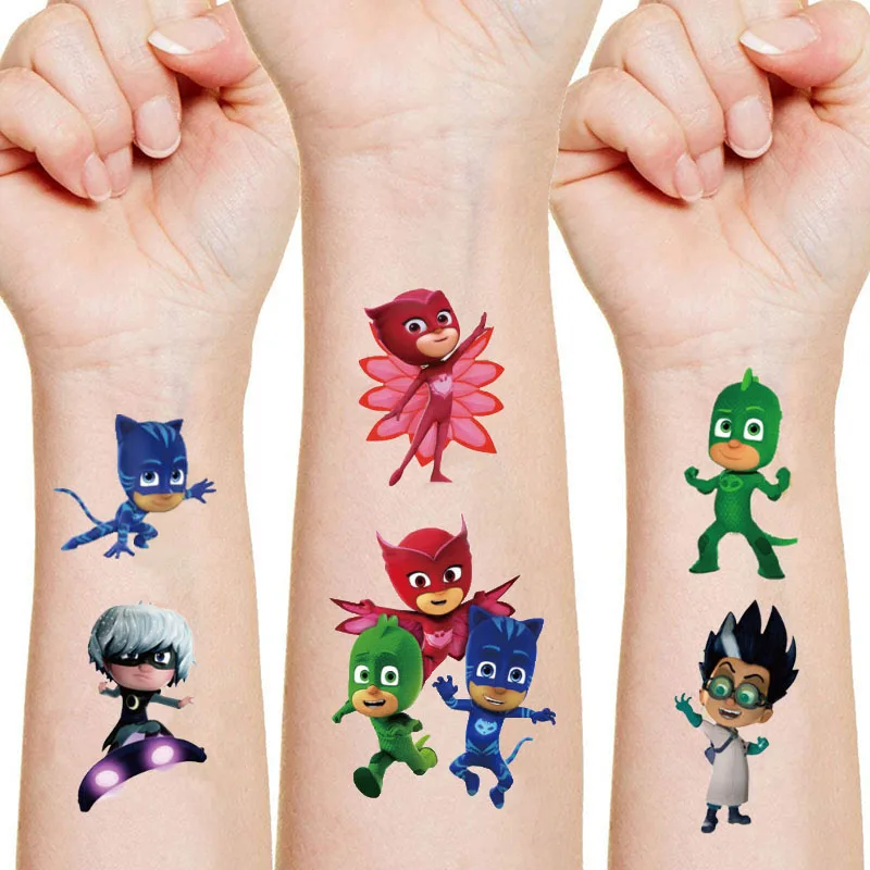 Маска PJ наклейка для татуировок украшение детского дня рождения экшн фигурка