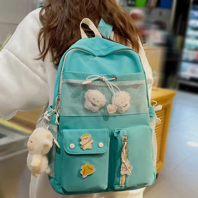 

Милый дорожный сетчатый рюкзак для девушек, Модный женский рюкзак, Женский нейлоновый школьный сетчатый рюкзак для ноутбука, женские модны...