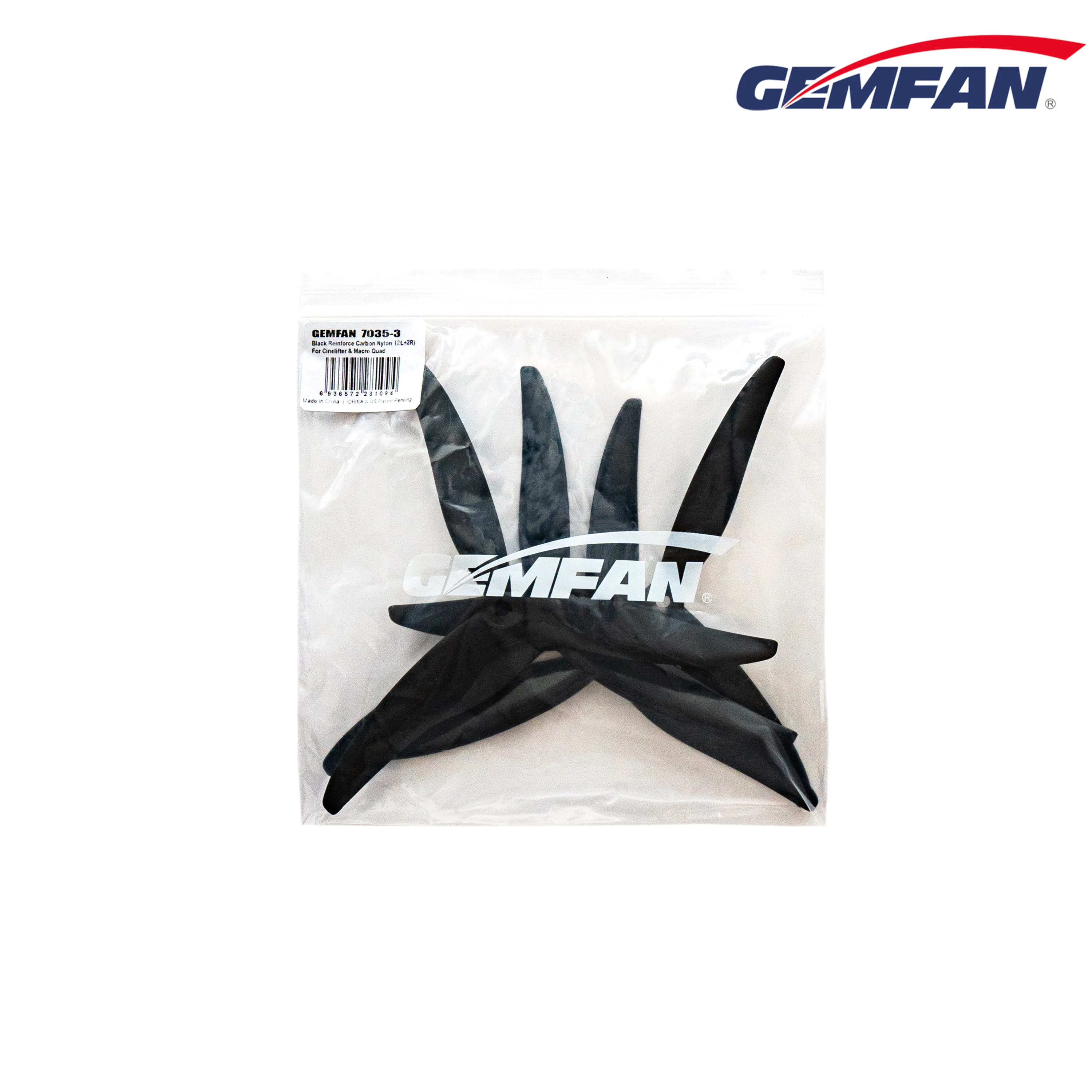 

Gemfan Hurricane 7035 7X3.5X3 3-лопастной черный усиленный углеродный нейлоновый Пропеллер для FPV 7-дюймовый Cinelifter Drone MacroQuad DIY части
