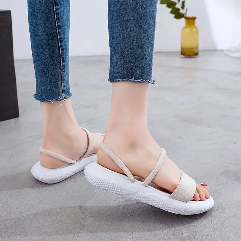 Женские летние шлепанцы модные повседневные сандалии на плоской подошве в