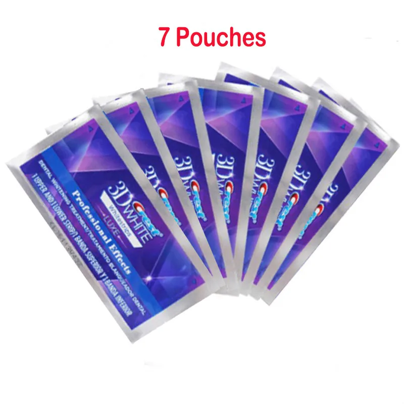7 Pouch 5 мешков/10 полосок гребень 3D Белый Whitestrips люкс оригинальные профессиональные эффекты отбеливание зубов полоски Отбеливание зубов гель - Цвет: 7 Pouch