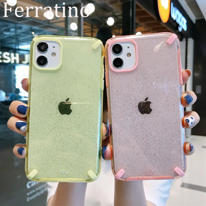 Модный Блестящий Прозрачный чехол Phanton для iPhone 11 с защитой от падения XR X 7 8 Plus Pro XS