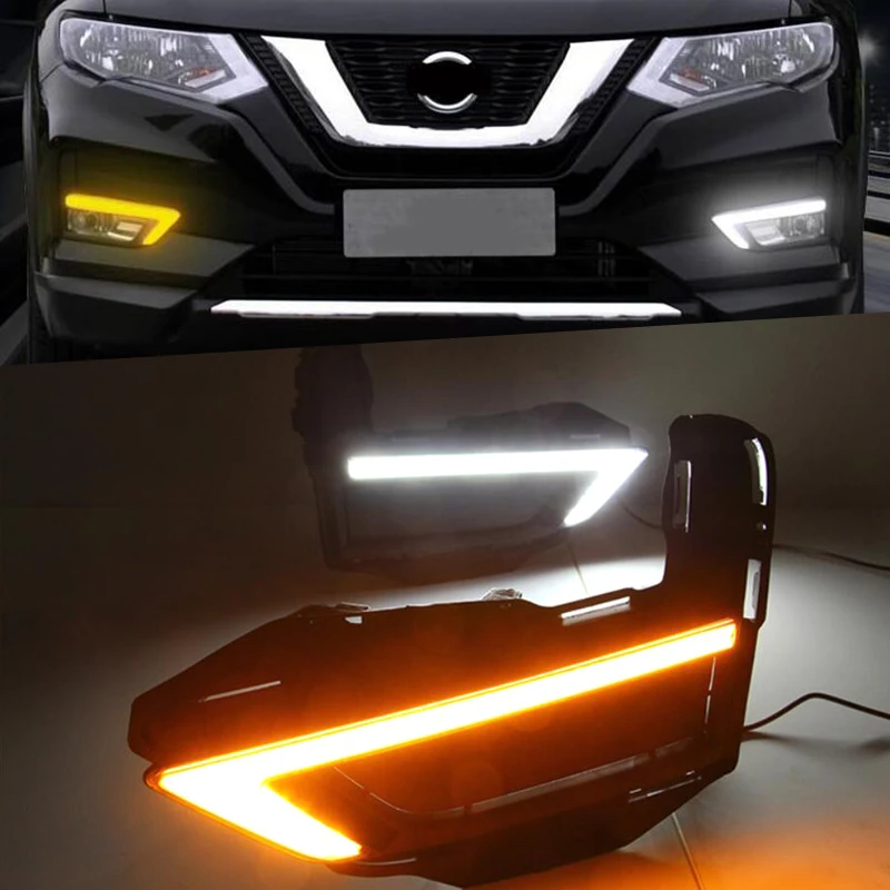 Для Nissan X Trail Xtrail trail 2017 2018 12V светодиодный дневный ходовой светильник DRL Дневной